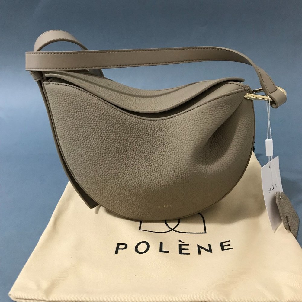 Polene Tonca TEXTURED TAUPE Crossbody Bag